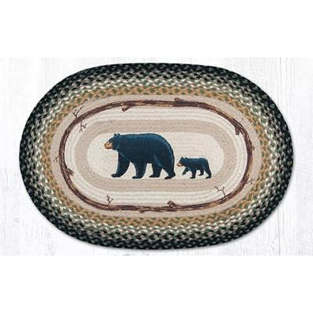 by Earth Rugs MAMA & BABY BEAR 100% Natural Braided Jute Runner 13" x 36" Oval by Earth Rugs MAMA & BABY BEAR 100% Natural Braided Jute Runner 13" x 36" Oval